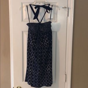 Loft Blue Patterned Dress